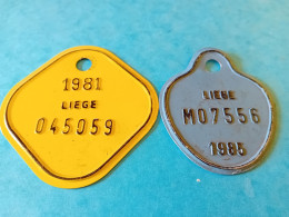 Deux Plaques Taxe Vélo - Number Plates