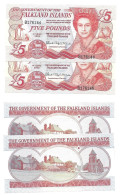 Falkland 5 Pounds 2005 - UNC / NEUF - 2 Consecutive - Falkland Islands