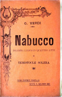 LIBRETTO MUSICALE "NABUCCO" G. VERDI - Other Products