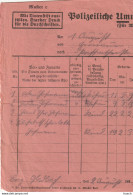 4926 51 Polizeiliche Ummeldung (fÃ¼r Wohnungswechsel Am Orte) . Bergisch Gladbach 1931 - Autres & Non Classés