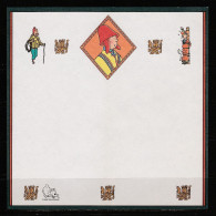 TINTIN : Papier à Lettre Tintin Hergé ( Le Temple Du Soleil ) + 1 Enveloppe. - Materiale E Accessori