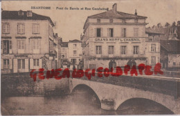 Delcampe - 24- BRANTOME - PONT DE BARRIS ET RUE GAMBETTA - GRAND HOTEL CHABROL - Brantome