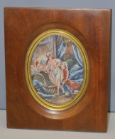 -SUPERBE ANCIENNE GRANDE MINIATURE PEINTE "MUSSI GALANT LE BAIN" Collection    E - Altri & Non Classificati