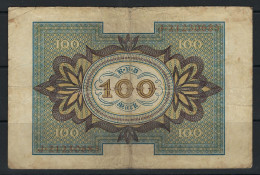 Germany 100 Mark 01.11.1920 Banknote P-69b Circulated With Fold - 100 Mark