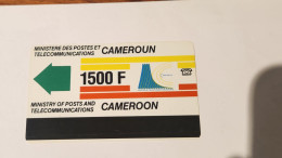 CAMEROON-(CM-INT-0007B)-Definitive Card-New Logo-(39)-(1.500 FCFA)-(00520953)-used Card - Camerún