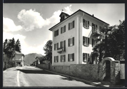 AK Gambarogno, San Nazarro, Pension Villa Sarnia Mit Strassenpartie  - Gambarogno