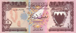 BAHREIN BAHRAIN 1/2 DINAR P 7 UNC SC NUEVO - Bahrain