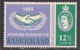 Basutoland 1965 QE2 12 1/2ct Intl Co Operation Year MM SG 101 ( B490 ) - 1965-1966 Autonomia Interna