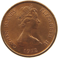 CAYMAN ISLANDS 1 CENTS 1972 #s134 0571 - Iles Caïmans