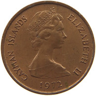 CAYMAN ISLANDS 1 CENTS 1972 #s134 0567 - Iles Caïmans