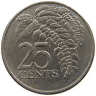 TRINIDAD AND TOBAGO 25 CENTS 1975 #s134 0083 - Trinidad & Tobago