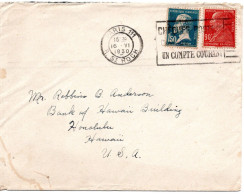 87587 - Frankreich - 1930 - 1,50F Pasteur MiF A Bf PARIS - ... -> Honolulu, HI (USA) - 1922-26 Pasteur