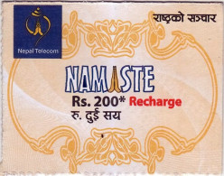 Nepal Telecom Rs.200 Mobile Mini Recharge Card Used - Nepal