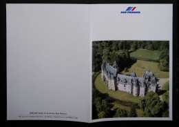 Menu, Compagnie Aérienne Air France, Aviation Commerciale, 1984, Meillant, Cher, 2 Scans, Frais Fr 1.95 E - Menu Kaarten
