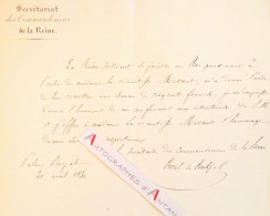 ● L.A.S 1841 BOREL DE BRETIZEL Palais Royal Reine Marie Amélie - Mermet - Beauvais Vieux-Rouen-sur-Bresles - Lettre - Königliche Familien