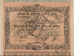 COMPAGNIE DES CHEMINS DE FER DE LA VENDEE - OBLIGATIONDE CINQ CENTS FRANC - ANNEE 1872 - Spoorwegen En Trams