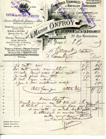 (C.B.)FACTURE.PARIS.CARNETS & PORTEFEUILLES POUR SOLDATS.CARTES AU BROMURE.MAISON ONFROY 35 RUE RAMBUTEAU. - Otros & Sin Clasificación