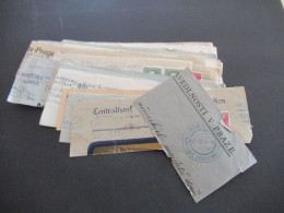1930er Jahre CSR / Tschechoslowakei 32 Briefstücke Verschiedene Maschinenstempel / Werbestempel / Freistempel - Gebraucht