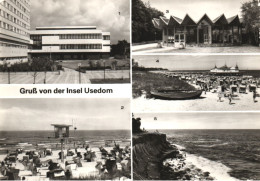 Delcampe - USEDOM, ISLAND, MULTIPLE VIEWS, BEACH, TENT, COAST, BOAT, IMPERIAL BATHS, POSTCARD, GERMANY - Usedom