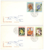 PLANTS, WILD FLOWERS, FLAVERIA, STACHYTARPHETAL, SURIANA, CASSIA, BACOPA, FLOWERS STAMPS ON 2 FDC COVER, 1974, CUBA - FDC