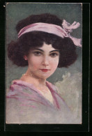 Künstler-AK Camil Vladislav Muttich: Junge Dame Mit Haarband  - Muttich, C.V.