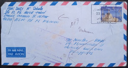 Delcampe - LEBANON TO PHILIPPINES 2006, COVER USED, RETURN TO SENDER, MOSQUE STAMP SLOGAN CANCEL ANTELIAS & OBANDO CITY CANCEL. - Libanon