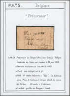 Delcampe - Page De Collection - LAC Datée De Solre-S-sambre (1828) + Obl Linéaire Noir BERGEN > Fontaine-l'évêque, Port 10cent - 1815-1830 (Période Hollandaise)