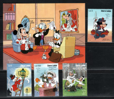 Delcampe - Sierra Leone 1990 Walt Disney, Stamp World London Stamp Exhibition 4 Stamps + S/s MNH - Disney