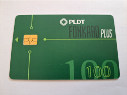 FILPPPINES CHIP  CARD /  PLDT / GREEN 100 UNITS    Fine Used Card  ** 19462 ** - Philippinen