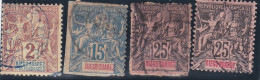 FRANCE- DIEGO-SUAREZ  - 4 TIMBRES OBLITERES - N° 39,43, 45 (2) - Altri & Non Classificati