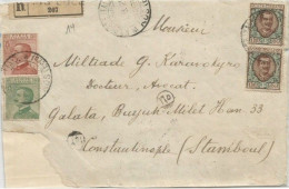 Cos Coo Occupazione Italiana Fronte Racc. 11set1925 X Costantinopoli Con Regno Michetti C20+c30 + Floreale L1coppia - Dodécanèse