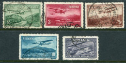 ROMANIA 1931 Airmail Definitive Used   Michel 419-23 - Gebraucht