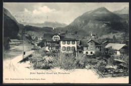 AK Giswil, Hotel Bahnhof Mit Wetterhorn  - Giswil