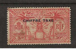 1925 MNG Nouvelles Hebrides Yvert 3 - Postage Due