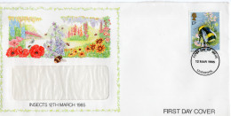 FDC Insects 12th March 1985. First Day Of Issue Liverpool Cancel. England - 1981-1990 Decimal Issues
