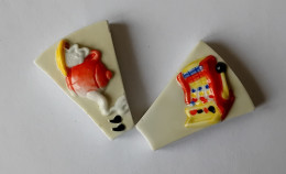 FEVE - FEVES  - "EPI NIORTAIS - REBUS CANADIEN 2005" - LOT DE 2 PIECES DE PUZZLE - Autres & Non Classés