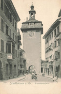 [-5%] SUISSE - Schaffhausen A Rh - Schwarbentorturm - Horloge - Tour - Enfant - Charrette - Animé - Carte Postale Ancien - Andere & Zonder Classificatie