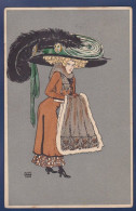 Delcampe - CPA Mode Chapeau Femme Woman Circulé Art Nouveau Alice Wanne - Frauen