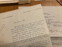 1964 Lettre Maurice Hennequin Marche En Famenne A Mr Fabri Recherches Famille Hennequin Lezoux Lyon Vaux Sous Chevremont - Autres & Non Classés
