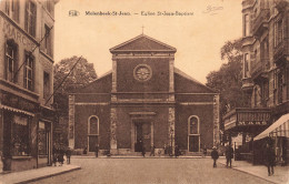 [-5%] BELGIQUE - Molenbeek St Jean - Eglise St Jean Baptiste - Mars - Boutiques - Animé - Edit PIB - Carte Postale Ancie - Molenbeek-St-Jean - St-Jans-Molenbeek