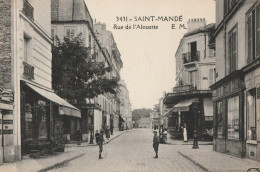 Delcampe - CARTE POSTALE PHOTO ORIGINALE ANCIENNE : SAINT MANDE LA RUE DE L'ALOUETTE  ANIMEE VAL DE MARNE (94) - Saint Mande