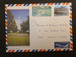 DI.22 POLYNESIE   BELLE  LETTRE TAHITI  DECOREE   1980  PAPEETE A  CHALON  FRANCE    +++AFF. . INTERESSANT++ - Cartas & Documentos
