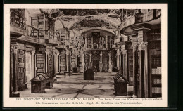 AK St. Gallen, Das Innere Der Stiftsbibliothek  - Libraries