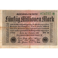 ALLEMAGNE - PICK 109 B - 50 000 000 MARK - 01/09/1923 - TTB - Autres & Non Classés