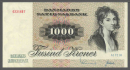 UNC Denmark 1972 1000 Kroner Pick 53a *X-Rare* - Denmark