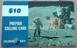 PHONE CARD PREPAGATA GLOBAL KEY SBARCO LUNA - Space