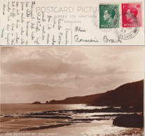 AK  "Saundersfoot Bay, Tenby Judgesite" - Aarau          1937 - Covers & Documents