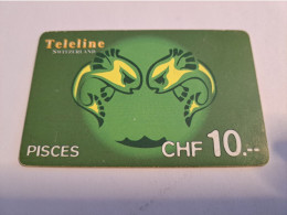 Delcampe - ZWITSERLAND  CHF 10,-   / PREPAID CARD  /TELELINE/  FISHES HOROSCOPE   /ANIMAL     /   FINE USED CARD **19530** - Schweiz