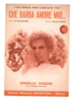 ORNELLA VANONI - CHE BARBA AMORE MIO..... - EDIZIONI ARISTON - MILANO - Spartito - Musique Folklorique