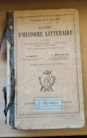 Leçons D'Histoire Littéraire Dédicacé Par Fernand Nathan 1885 - 1801-1900